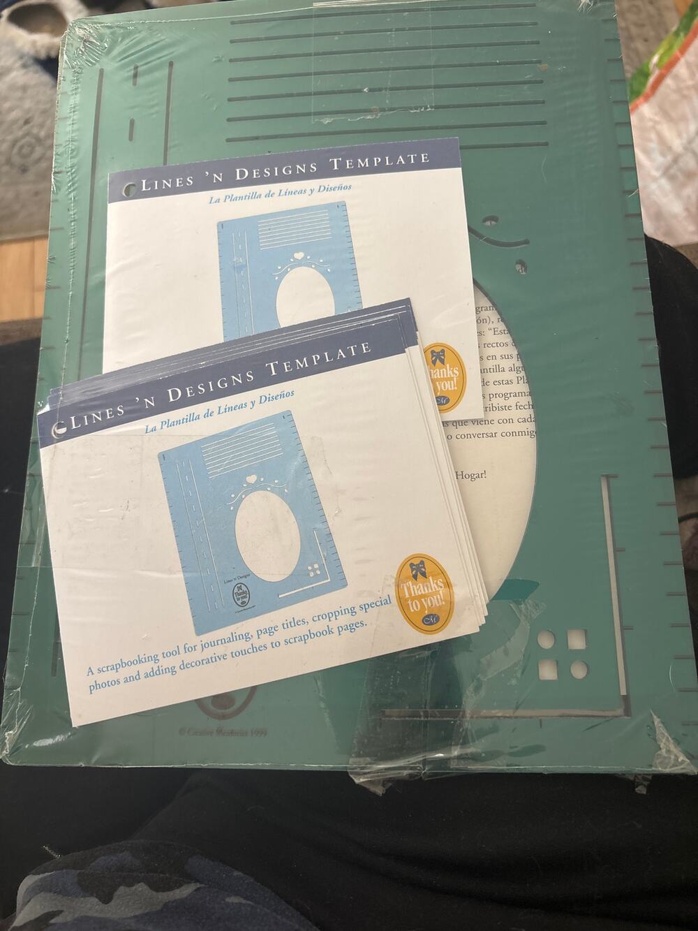 Creative Memories Scheduling Template Lines N Designs 10 x 12 1999 New 5 pack
